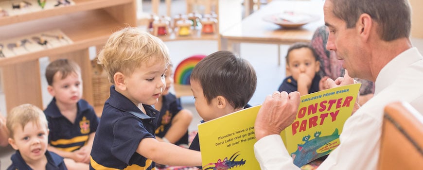 Alan Jones, Principal of Christ Church Grammar School storytelling to the ELC